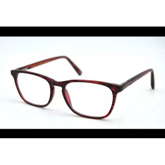 5TH & Madison " ELANA WIN " Transparent Red Striped Reading Glasses Frames Only - Picture 1 of 9